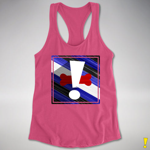 Puppy Pride Flag Exclamation Point Racerback Tank